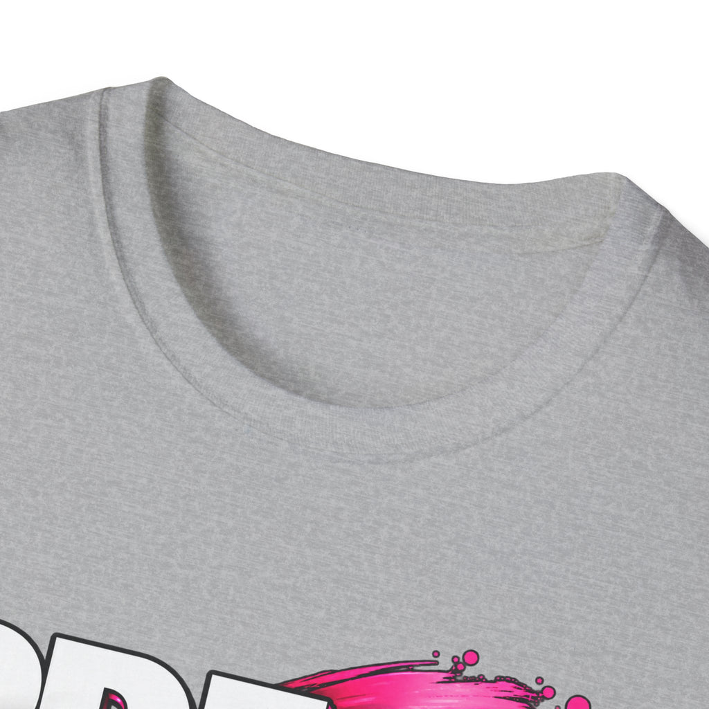 Press & Vibe Graphic T-Shirt — "Wear Your Vibe" Pink Brushstroke Design
