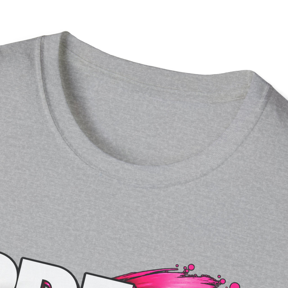 Press & Vibe Graphic T-Shirt — "Wear Your Vibe" Pink Brushstroke Design