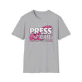 Press & Vibe Graphic T-Shirt — "Wear Your Vibe" Pink Brushstroke Design